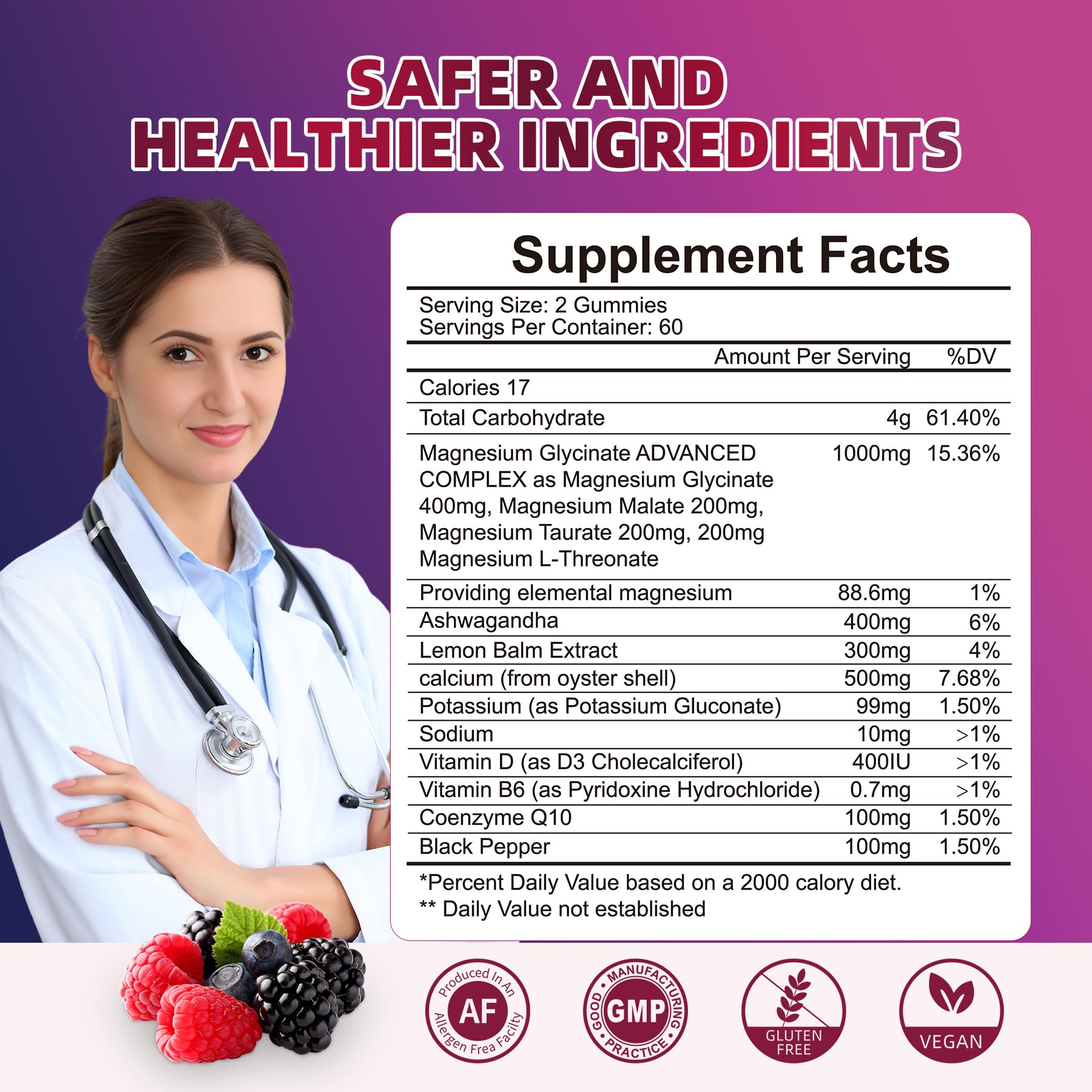 120 CT Magnesium Glycinate Gummies 1000 mg for Women and Men, Magnesium Malate & Taurate Supplements for Sleep, Body Support and Relaxation, Sugar Free - PrimeBioHealth - canada supplements