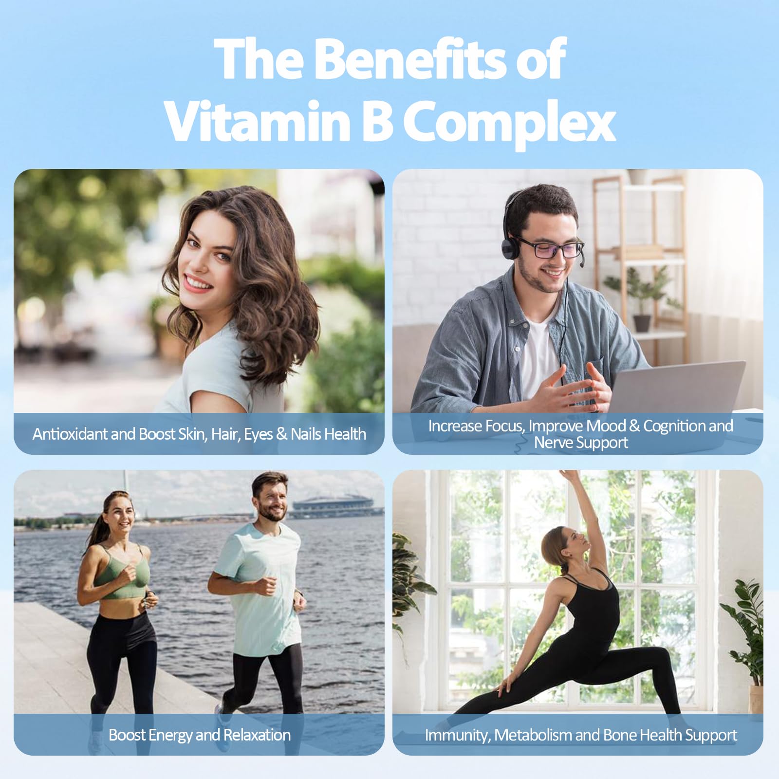 13-in-1 Vitamin B Complex Plus with Vitamin B1, B2, B3 (Niacinamide), B4, B5, B6, B7 (Biotin), B8 (Inositol), B9 (Folate), B12, C, D3, K2 - Energy, Nerve, - PrimeBioHealth - canada supplements