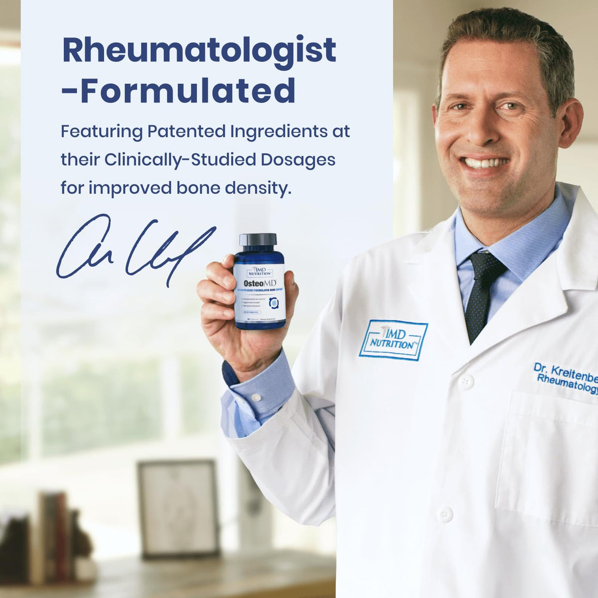 1MD Nutrition OsteoMD for Comprehensive Support - Supplement for Women and Men - Promote Density w/Vitamin D - Hydroxyapatite - PrimeBioHealth - canada supplements