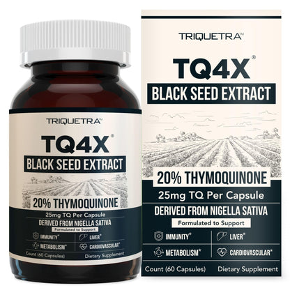 20% Thymoquinone Black Seed Extract Capsules - TQ-Advanced 4X®: Potent Thymoquinone Concentration Available - 60:1 Concentrate from Nigella Sativa - PrimeBioHealth - canada supplements