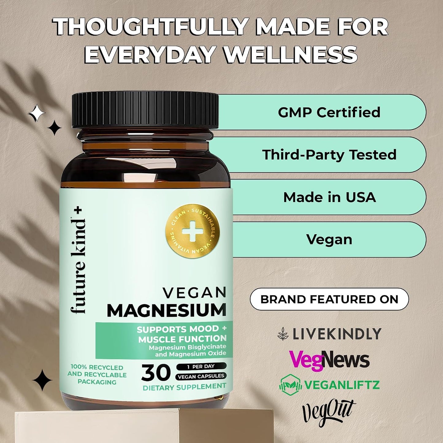 200mg Chelated Magnesium Glycinate Supplement for Women & Men - Muscle & Nerve Function - High Absorption Magnesium for Sleep Support & Energy Metabolism - 30 Vegan Capsules - PrimeBioHealth - canada supplements