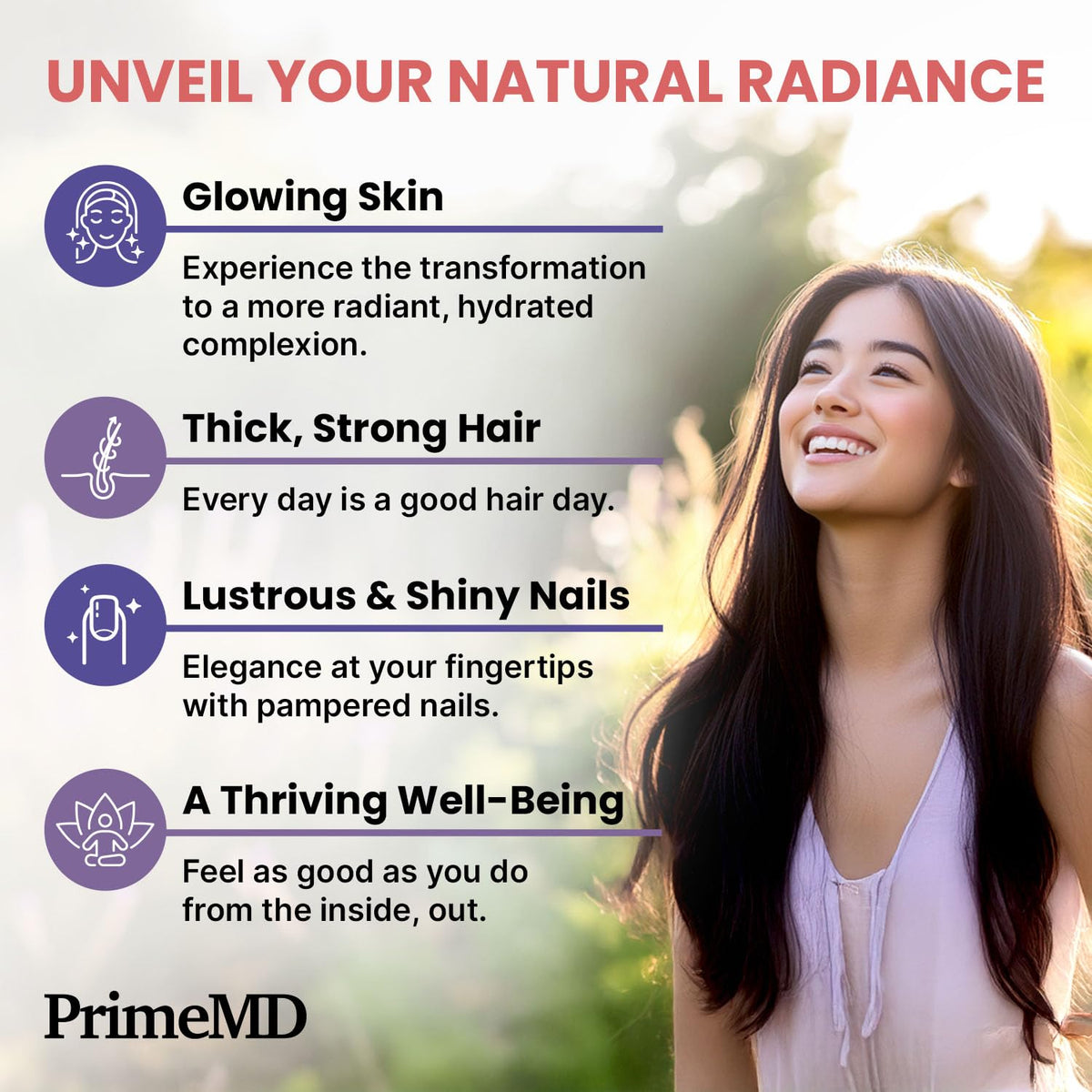 27-in-1 Hair Skin and Nails Vitamins (6810mg) with Biotin 10000mcg - Collagen Supplements for Men and Women - Keratin Supplements with Probiotics - PrimeBioHealth - canada supplements
