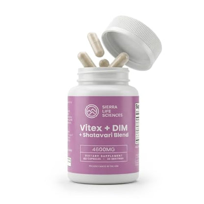 SIERRA LIFE SCIENCES Hormonal Balance Blend for Women – Vitex, DIM, Shatavari + Adaptogenic Support – Menstrual & Menopause Relief – Vegan, Clean-Label Formula – 4600mg – (Pack of 2) SIERRA LIFE SCIENCES buy supplements Au