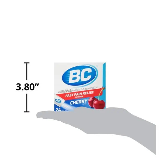 BC Powder Pain Reliever, Cherry Flavor Aspirin Dissolve Packs, 24 Count Powder Packets (6 Pack) BCBuy Supplements Australia