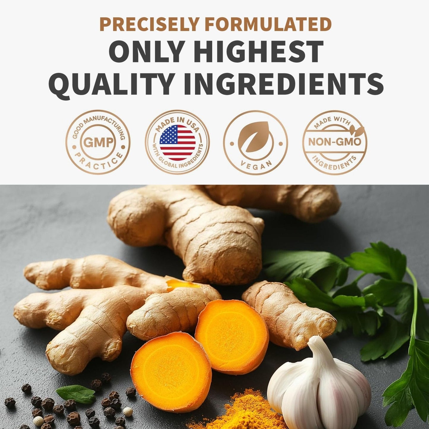 4-in-1 Turmeric Joint Support Supplements with Garlic and BioPerine - 2360 mg High Potency Herbal Blend for Mobility, Everyday Flexibility, Digestive Comfort - PrimeBioHealth - canada supplements