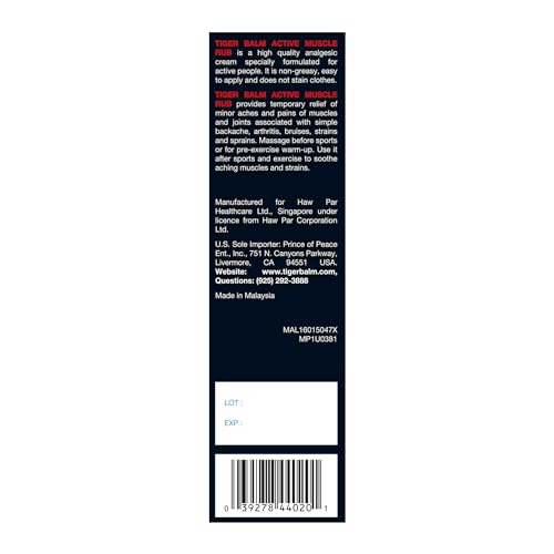 Tiger Balm Muscle Rub, 2-Ounce Tubes (Pack of 6) Tiger BalmBuy Supplements Australia
