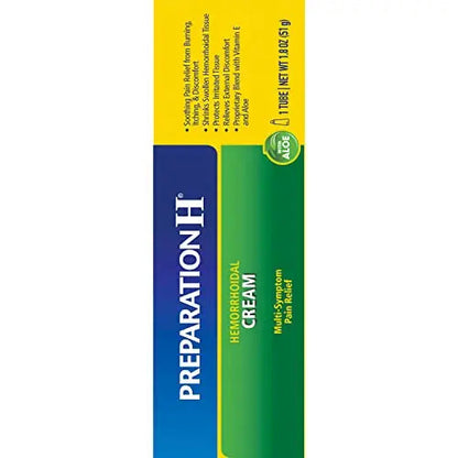 Preparation H Hemorrhoid Symptom Treatment Cream (2 x 1.8 Ounce Tube), Maximum Strength Multi-Symptom Pain Relief with Aloe Preparation HBuy Supplements Australia