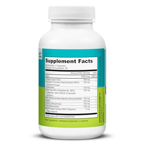 LIVELY VITAMIN CO. Perfect Ten - Anti-Aging & Antioxidant Supplement - Biotin & Lipoic Acid - Healthy Hair, Skin, Nails - Energy Boost - Sharper Brain Function - Stronger Immunity - 60 Capsules LIVELY VITAMIN CO buy supplements Au
