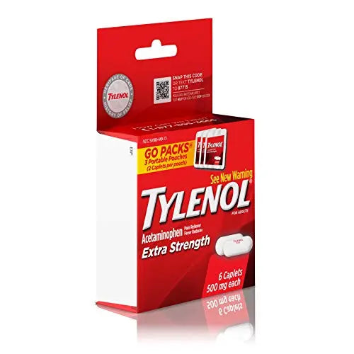 Tylenol Extra Strength 500 mg Acetaminophen Caplets, Pain Reliever & Fever Reducer, Acetaminophen for Minor Arthritis Pain, Headache, Backache & Menstrual Pain Relief, Travel Size, 6 Ct TylenolBuy Supplements Australia