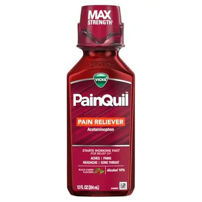 Vicks PainQuil Pain Relief Acetaminophen 1000mg Max Strength‡ Adult Pain Reliever Liquid 12oz, Backache Headache Relief, 1 Daytime Pain Reliever VicksBuy Supplements Australia
