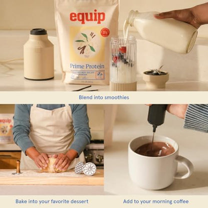 Equip Foods Prime Protein Powder Vanilla & Prime Protein Powder Salted Caramel