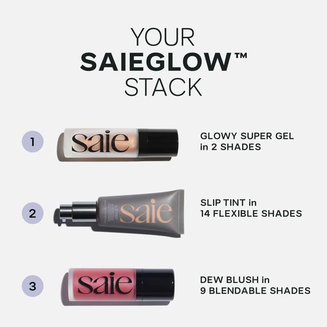 Saie Cheek Flush Duo - Dew Liquid Blush (.40 oz, Rosy), SuperSuede Baked Powder Blush (.01 oz, Mia) - Layerable, Skin-Nourishing Blushes for a Seamless Radiant Finish SaieBuy Supplements Australia