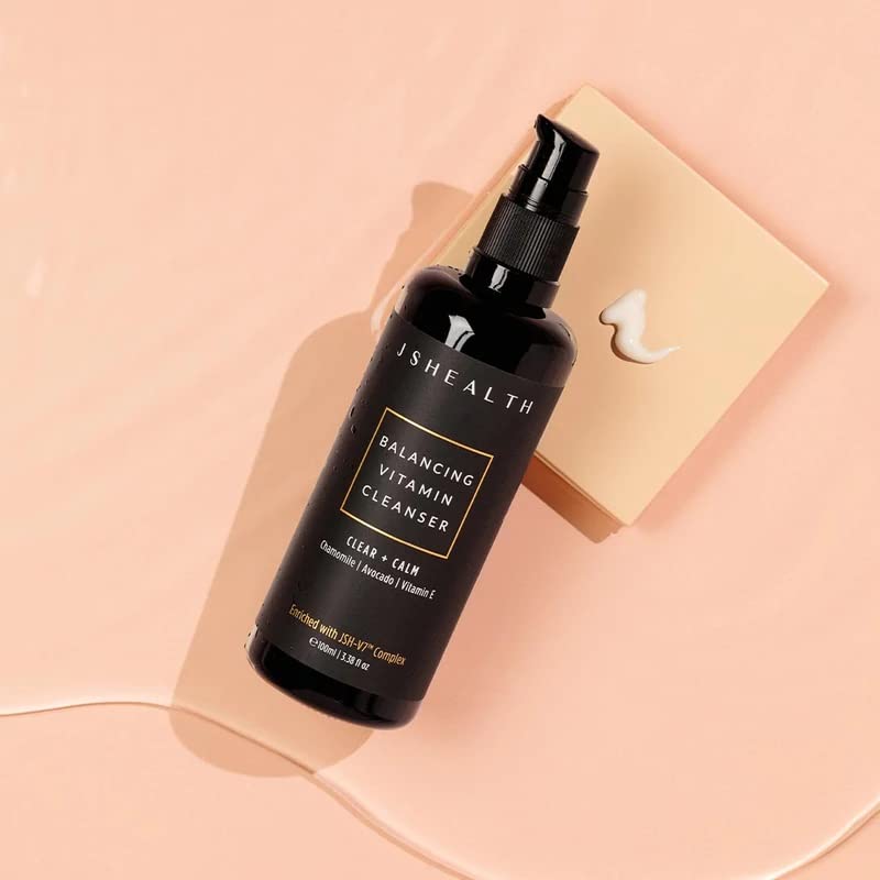 JSHealth Balance & Brighten Skincare Cleanser & Brightening Vitamin C Serum | Includes Gentle Cleanser and Hydrating Hyaluronic Acid to Promote Skin Barrier Function.