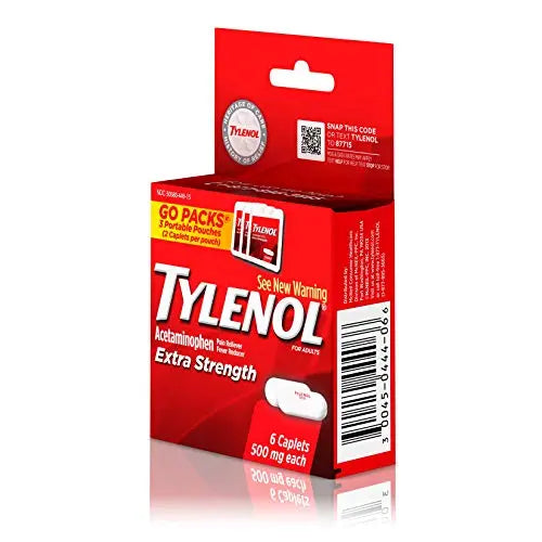 Tylenol Extra Strength 500 mg Acetaminophen Caplets, Pain Reliever & Fever Reducer, Acetaminophen for Minor Arthritis Pain, Headache, Backache & Menstrual Pain Relief, Travel Size, 6 Ct TylenolBuy Supplements Australia