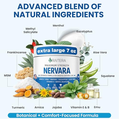 Raitera Neuropathy Cream – Extra Strength for Feet, Hands, Legs, Toes – Advanced Cooling Non-Greasy Fast Absorbing Formula - Natural Ingredients Frankincense, Arnica, Aloe Vera, Turmeric, MSM RaiteraBuy Supplements Australia