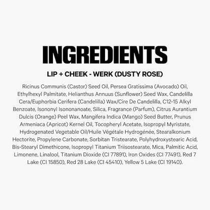 Milk Makeup Lip + Cheek Stick – Buildable Cream Blush + Lip Color w/Hydrating Mango Butter + Avocado Oil for a Natural Flush – Long-Lasting, Multiuse, Vegan Formula – Werk (Dusty Rose), 0.21 oz Milk MakeupBuy Supplements Australia