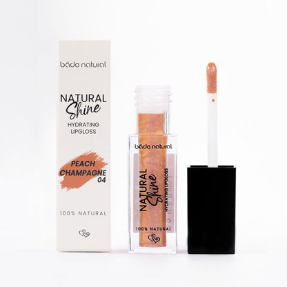 Bade Natural Moisturizing Lip Gloss Peach Champagne 04 – Soft Shine Finish, Smooth Non-Sticky Formula Bade NaturalBuy Supplements Australia