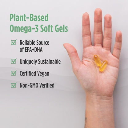 Nordic Naturals Vegan Omega-3, Algae-Based - 1210mg EPA+DHA - 60 Soft Gels | Plant-Based EPA & DHA. Brain & Heart Support. Lemon Flavor. Made from Algae. Non-GMO. Vegan. 30 Servings.