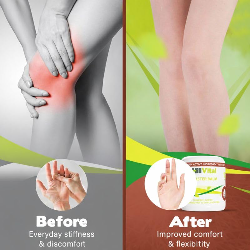 HillVital Herbal Joint Care Balm – Soothing Arnica & Turmeric Blend for Muscles & Joints – Lightweight Herbal Cooling Gel with Mint & Rosemary – Fast-Absorbing Natural Topical Cream Hill Vital Natural SolutionsBuy Supplements Australia