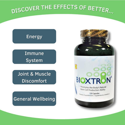 Bioxtron Natural AFA Stem Cell Supplement - Joint Support & Muscle Pain - Immune System Support - Natural Blue Green Algae Spirulina - 120 Caps BioxtronBuy Supplements Australia
