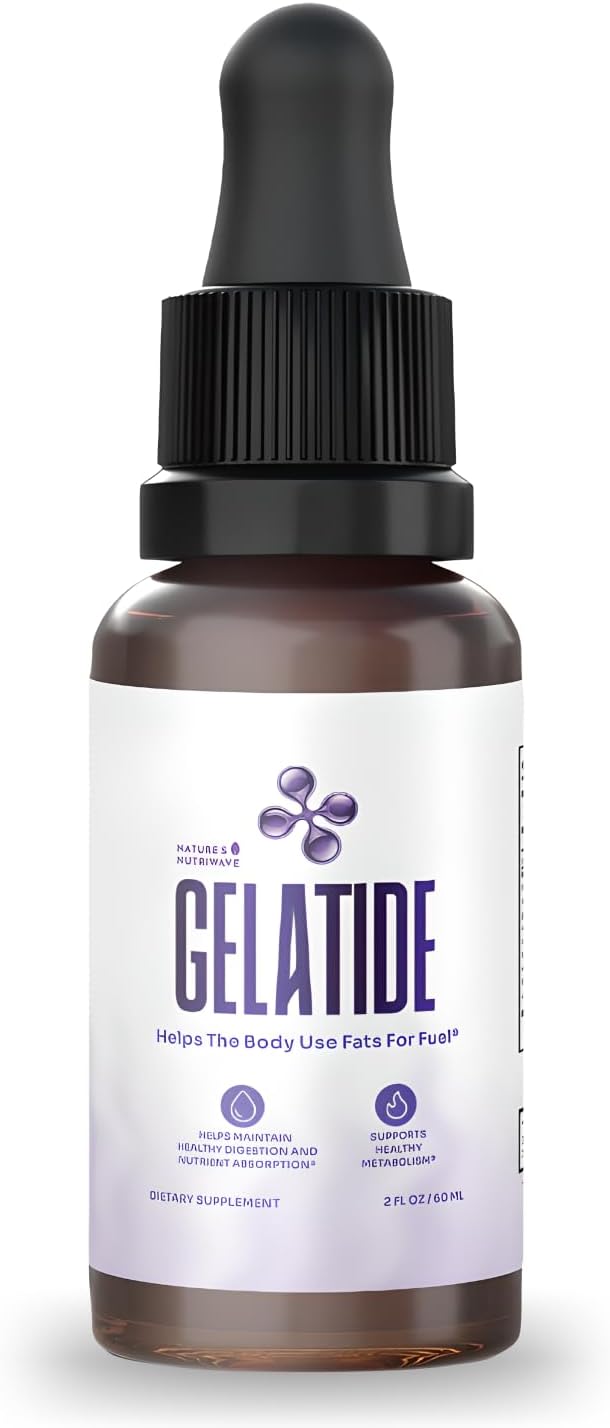 Gelatide Drops – Maca, Grape Seed & Chromium – 2 fl oz, 1 Month Supply | Also includes herbal blend with Maca, Grape Seed Extract & Chromium | Non-GMO, Stimulant-Free, Made in USA
