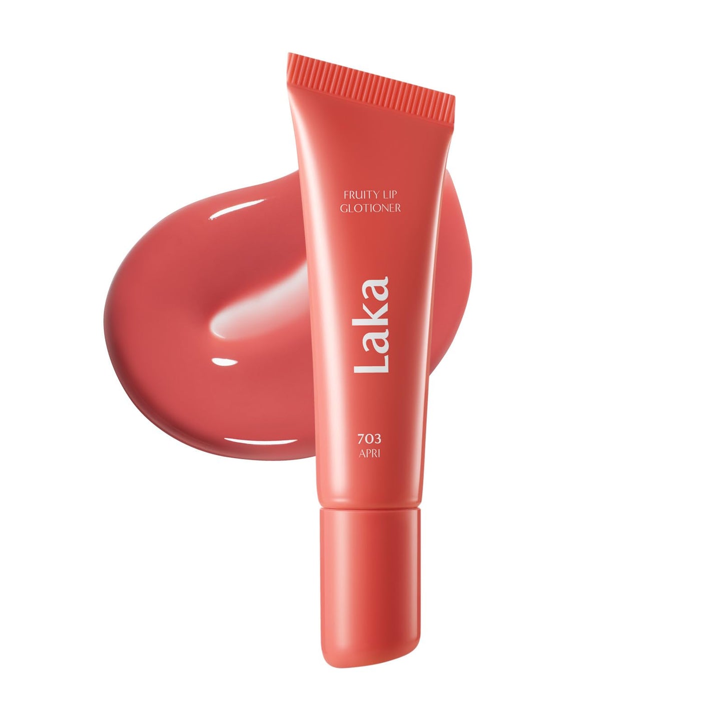 Laka Fruity Lip Glotioner, 10ml/0.33 fl.oz, Lip Gloss with High Shine Vivid Colors, Jelly tip for Hygienic & Easy Application, K-Beauty (#703 Apri) LakaBuy Supplements Australia