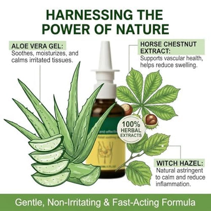 Herbal Hemorrhoid Relief Spray - Fast Acting Relief for Anal Swelling, Itching & Pain, Soothing Perianal Nursing Spray for Discomfort, Natural Plant-Based Formula, 30ML / 1 FL.OZ Aus HealthcareBuy Supplements Australia