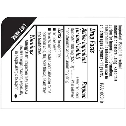 Advil Junior Strength Chewable Ibuprofen Pain Reliever and Fever Reducer, Children's Ibuprofen for Pain Relief, Grape - 24 Tablets (Pack of 3) AdvilBuy Supplements Australia