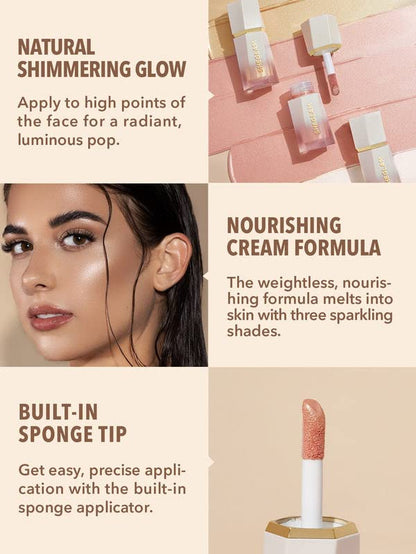 SHEGLAM Glow Bloom Liquid Waterproof Highlighter Long Lasting Cream Highlighter with Shimmer Dewy Finish - Vanilla Frost SHEGLAMBuy Supplements Australia
