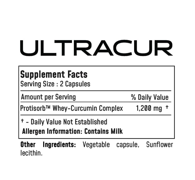 Ultracur Curcumin Complex Supplement - Ultra Bioavailable High Absorption Turmeric Curcumin Supplement for Joint, Muscle & Brain Support - Patented Protisorb for Premium Absorption – 60 Capsules UltraCurBuy Supplements Australia