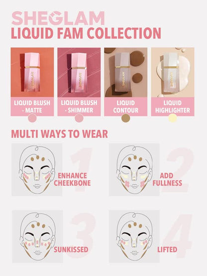 SHEGLAM Glow Bloom Liquid Waterproof Highlighter Long Lasting Cream Highlighter with Shimmer Dewy Finish - Vanilla Frost SHEGLAMBuy Supplements Australia