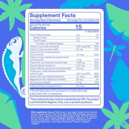 FIRST DAY Teens Tropical Tribiotic Gummies & Orange Multivitamin Gummies | Daily Nutrients, Immunity, & Gut Health | Clean Label Project Verified® | Vegan | 30-Day Supply