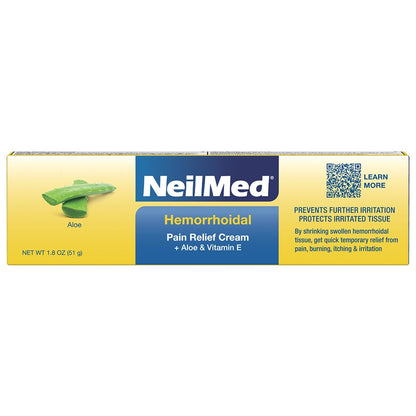 NeilMed Hemorrhoidal Pain Relief Cream with Aloe & Vitamin E, Hemorrhoid Treatment, Pain Relief, Relieves Burning, Itching and Discomfort, 1.8 oz. NeilMedBuy Supplements Australia