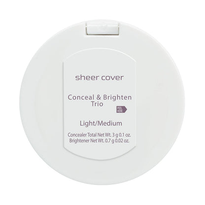 Sheer Cover Studio – Conceal and Brighten Highlight Trio – Two-Toned Concealers – Shimmering Highlighter – Light/Medium Shade – With FREE Concealer Brush – 3 Grams Sheer CoverBuy Supplements Australia