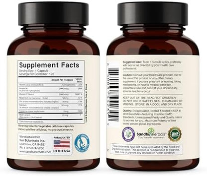 SANDHUHERBALS Zinc 50mg Bundle with Zinc 30mg Vitamin D3, Magnesium, Selenium, Vitamin B6, B7 (Biotin), Copper | Supports Immune, Skin, Hair & Nails Health