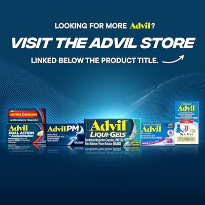 Advil Liqui-Gels Pain Reliever and Fever Reducer, Pain Medicine for Adults with Ibuprofen 200mg for Headache, Backache, Menstrual Pain and Joint Pain Relief - 200 Capsules, Advil PM Ibuprofen - 2 Ct AdvilBuy Supplements Australia