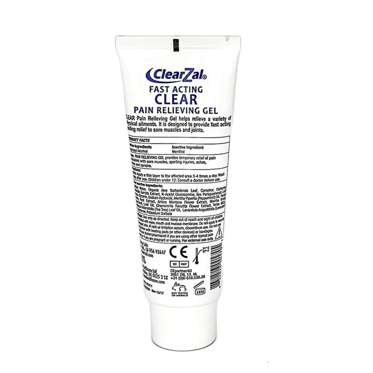 ClearZal Fast Acting Clear Pain Relieving Gel with Cooling Cryotherapy, Boswellia and Glucosamine for Sore Muscles and Joints, Soothing Cooling Gel 3.4 oz ClearzalBuy Supplements Australia
