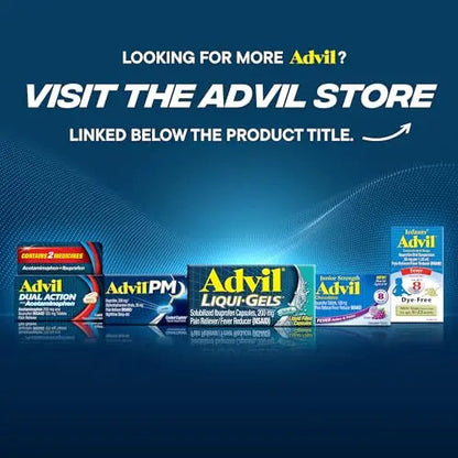 Advil Liqui-Gels Minis Pain Reliever and Fever Reducer, Pain Medicine for Adults with Ibuprofen 200mg for Pain Relief - 160 Liquid Filled Capsules AdvilBuy Supplements Australia