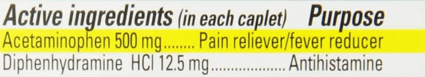 Percogesic Extra Strength Acetaminophen & Diphenhydramine Pain Relief, Fast-Acting Aspirin-Free Fever Reducer & Antihistamine, 60 Count PercogesicBuy Supplements Australia