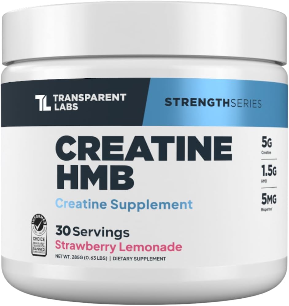 Transparent Labs Grass-Fed Whey Protein Isolate (30 Servings, Chocolate PB) & Creatine HMB (30 Servings, Strawberry Lemonade)