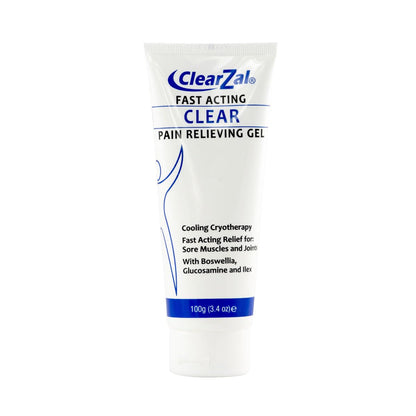 ClearZal Fast Acting Clear Pain Relieving Gel with Cooling Cryotherapy, Boswellia and Glucosamine for Sore Muscles and Joints, Soothing Cooling Gel 3.4 oz ClearzalBuy Supplements Australia