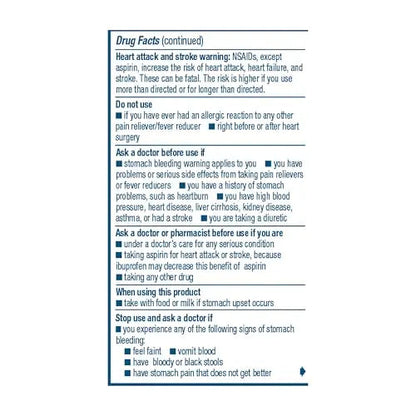Advil Pain Reliever and Fever Reducer, Ibuprofen 200mg for Pain Relief - 50 Coated Tablets AdvilBuy Supplements Australia