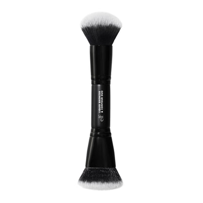 e.l.f. Liquid Bronzer & Contour Duo Brush, Silky Highly Pigmented Formula with Dual-ended Makeup Brush, Synthetic Bristles, 100% Vegan and Cruelty-Free e.l.f.Buy Supplements Australia