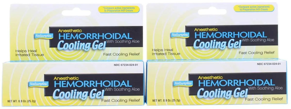 Natureplex Anesthetic Hemorrhoidal Cooling Gel 0.9 oz (2 Pack) – Witch Hazel & Phenylephrine, Soothing Aloe Formula for Temporary Itching, Burning & Swelling Relief - Made in USA NatureplexBuy Supplements Australia