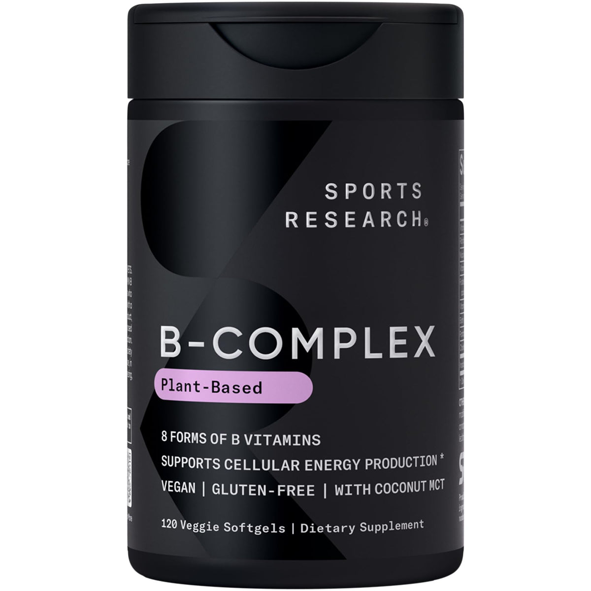 Sports Research® Vitamin B-Complex - Full Spectrum of B Vitamins with Methylated B12 & Folate - Gluten Free · Plant-Based · Non-GMO · Vegan-Friendly Formula - 120 Veggie Softgels Sports Research buy supplements Au