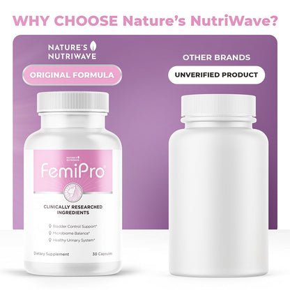 FemiPro – Herb & Probiotic Blend, USA Made – 30 Ct, 1 Month Supply | Herbal & probiotic capsule blend | Non-GMO, Made in USA | Easy-to-swallow daily capsule