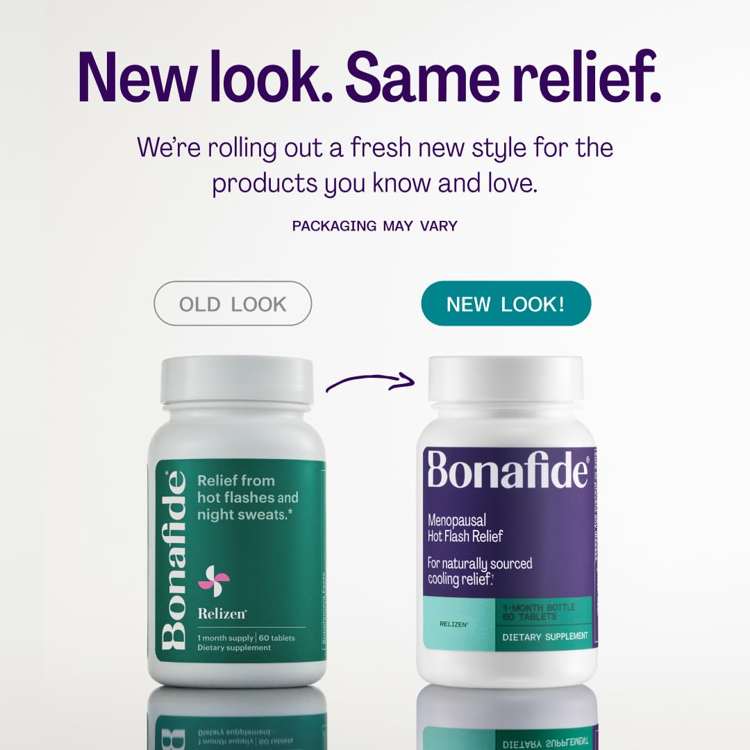Relizen by Bonafide. Relief from Menopausal Hot Flashes & Night Sweats. — 2-Month Supply (120 Tablets) Bonafide buy supplements Au