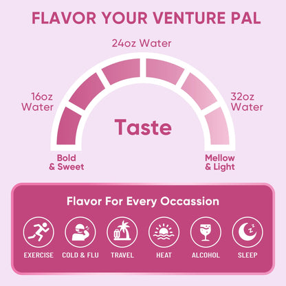 Venture Pal Sugar Free Electrolyte Powder, Liquid Daily IV Hydration Packet | 7 Electrolytes & 5 Vitamins Instantly Hydration, Electrolyte Dink Mix for Sports & Recovery, Vegan, Keto-Friendly, 16 Sticks