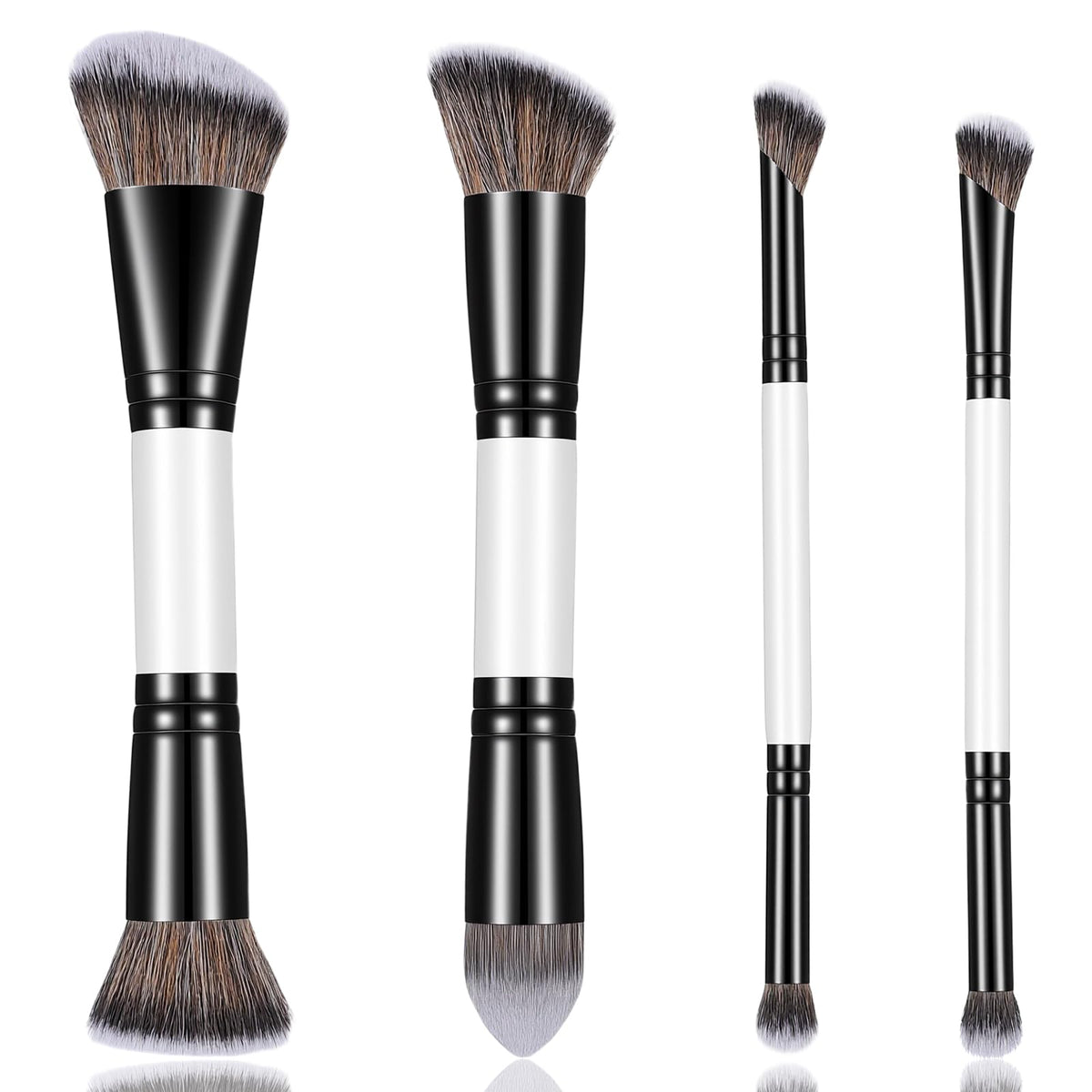 KFHENSOM 4PCS Foundation Contour Conceal Brush Set Dual-Ended Makeup Brushes Set Professional Powder Blush Concealer Eyeshadow Kabuki Foundation Brush Kit for Liquid Loose Powder Cream KFHENSOMRBuy Supplements Australia