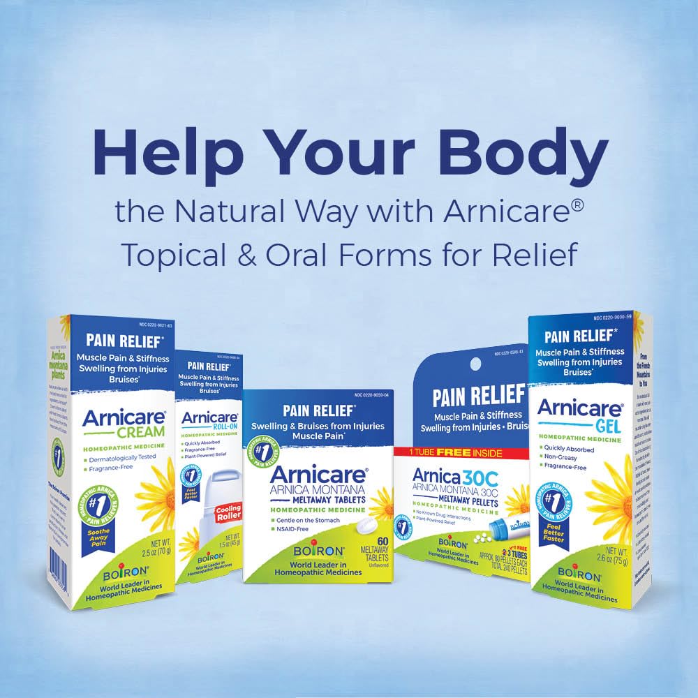 Boiron Arnicare Gel for Relief of Joint Pain, Muscle Pain, Muscle Soreness, and Swelling from Bruises or Injury - Non-greasy and Fragrance-Free - 4.2 oz BoironBuy Supplements Australia